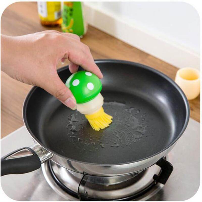 Oil Basting Brush Glass Jar Heat-Resistant