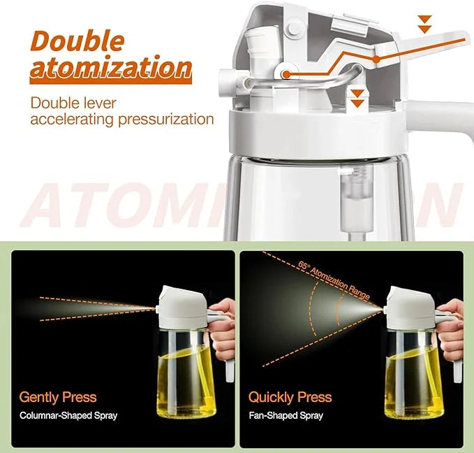 Oil Spray Bottle Adjustable Nozzle & Fine Mist 500ml