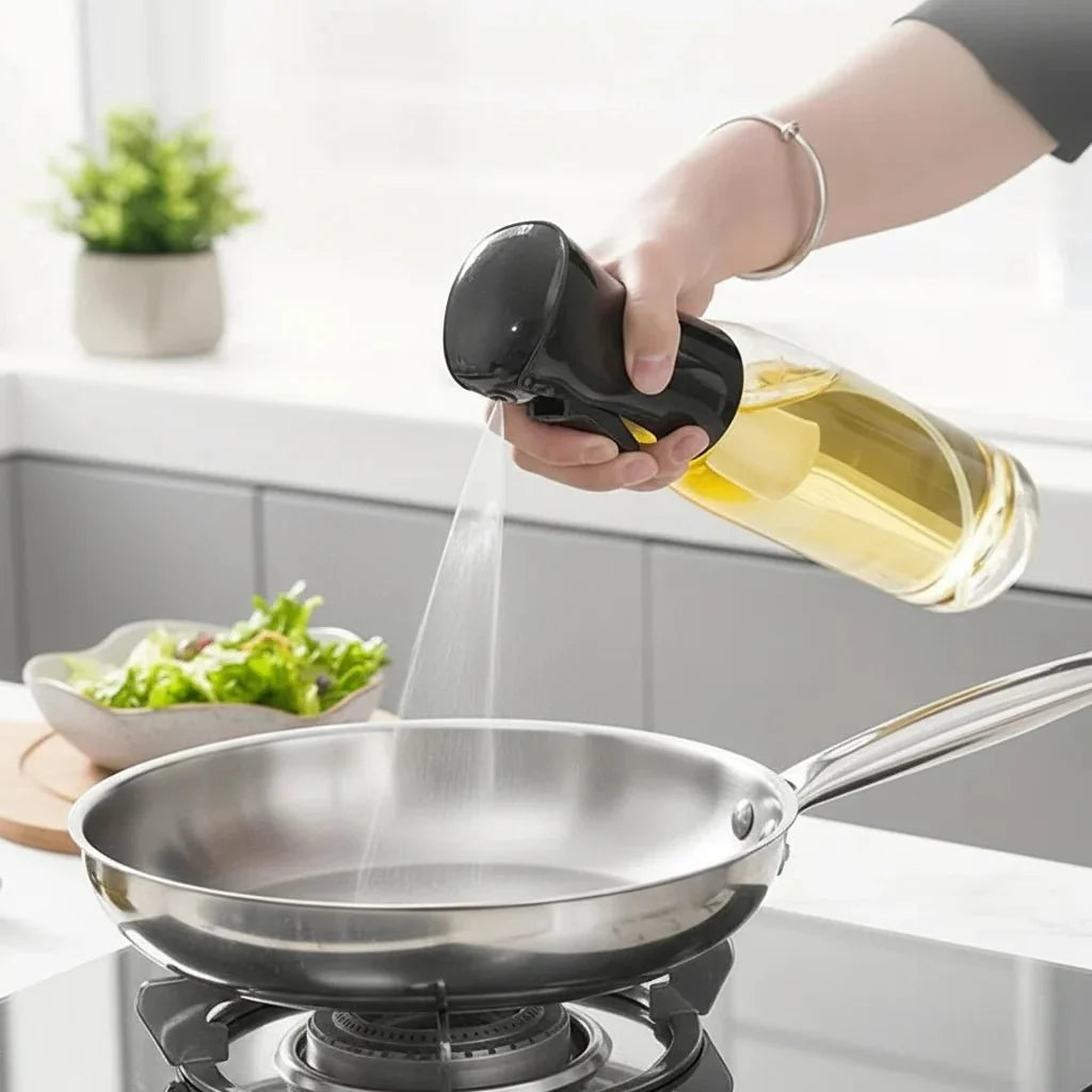 Oil Sprayer Bottle Fan-Shaped Nozzle Anti-Drip Design
