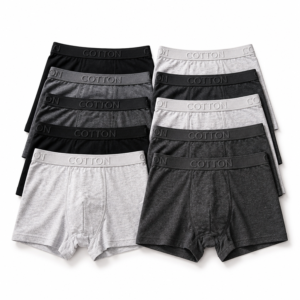 Organic Cotton & Moisture-Wicking Men's Boxer Briefs (5-Pack)