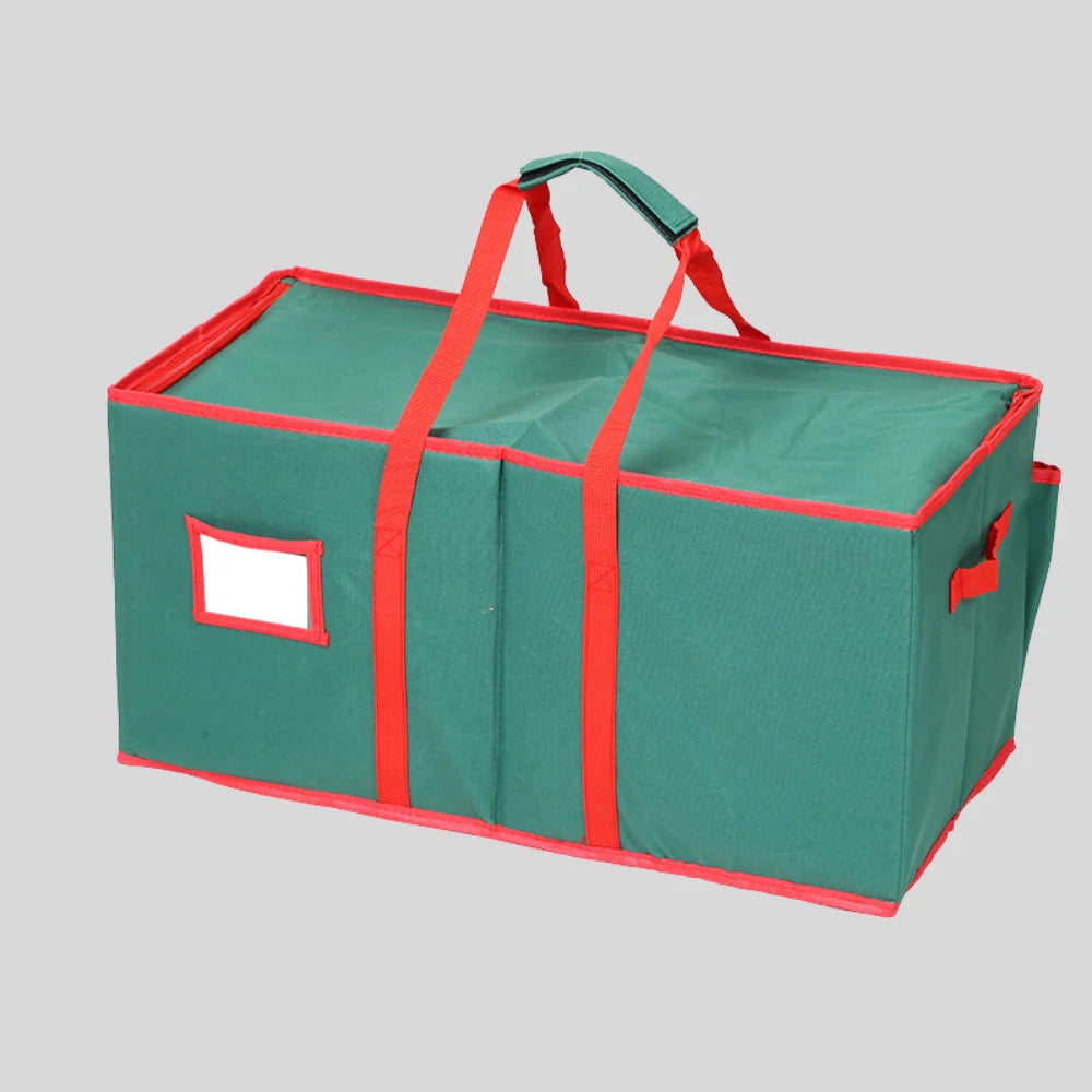Ornament Storage Box Adjustable Dividers & Clear Viewing Window