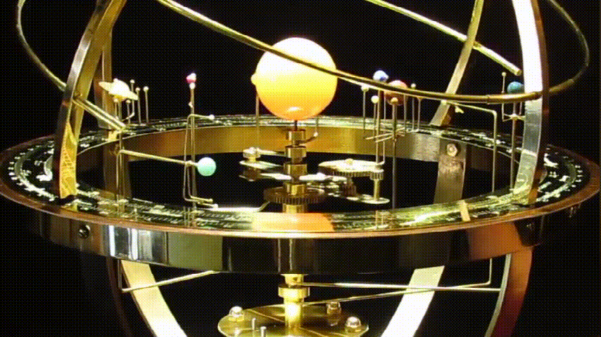 Orrery Model Moving Planetary Display Brass Gears
