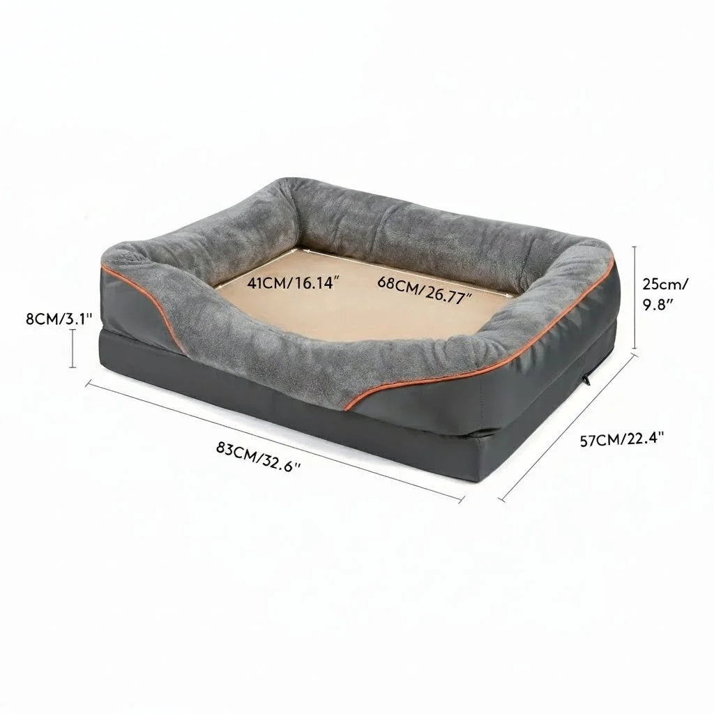 Orthopedic Dog Bed Memory Foam Raised Pillow Waterproof Cover