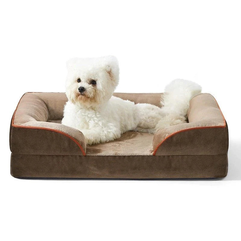 Orthopedic Dog Bed Velvet Cover Removable Machine-Washable