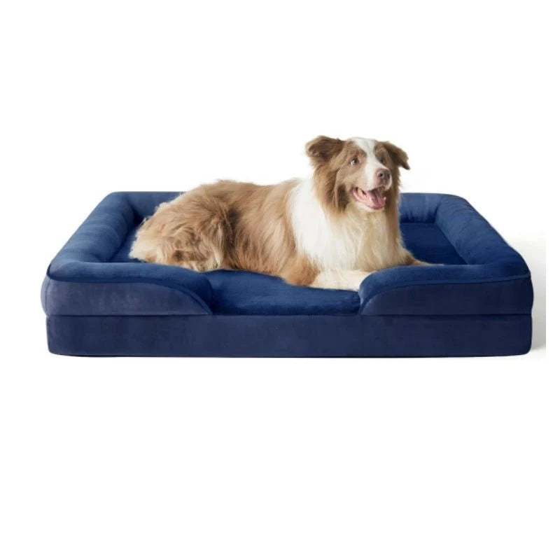 Orthopedic Dog Bed Velvet Cover Removable Machine-Washable