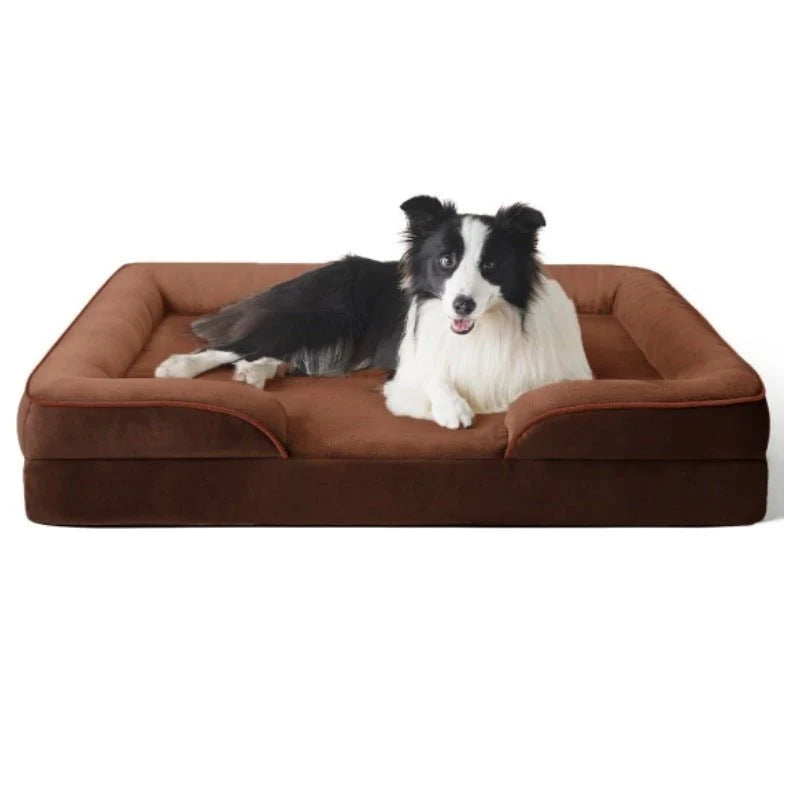 Orthopedic Dog Bed Velvet Cover Removable Machine-Washable