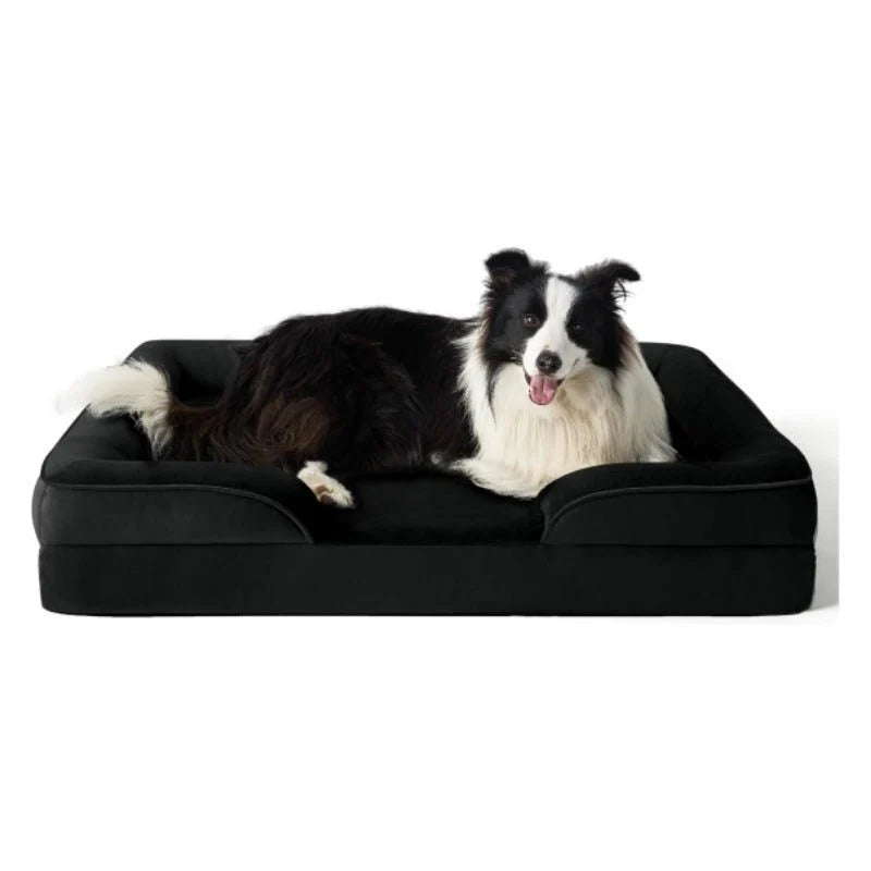 Orthopedic Dog Bed Velvet Cover Removable Machine-Washable