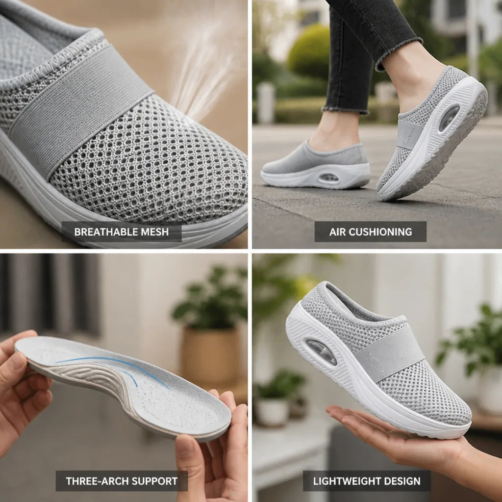 Orthopedic Walking Shoes Air-Cushioned Three-Arch Support