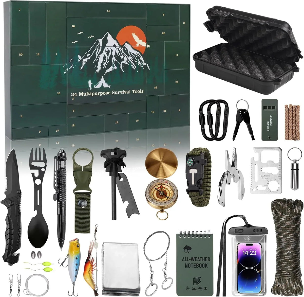 Outdoor Advent Calendar 24-Piece Camping & Hiking Gear