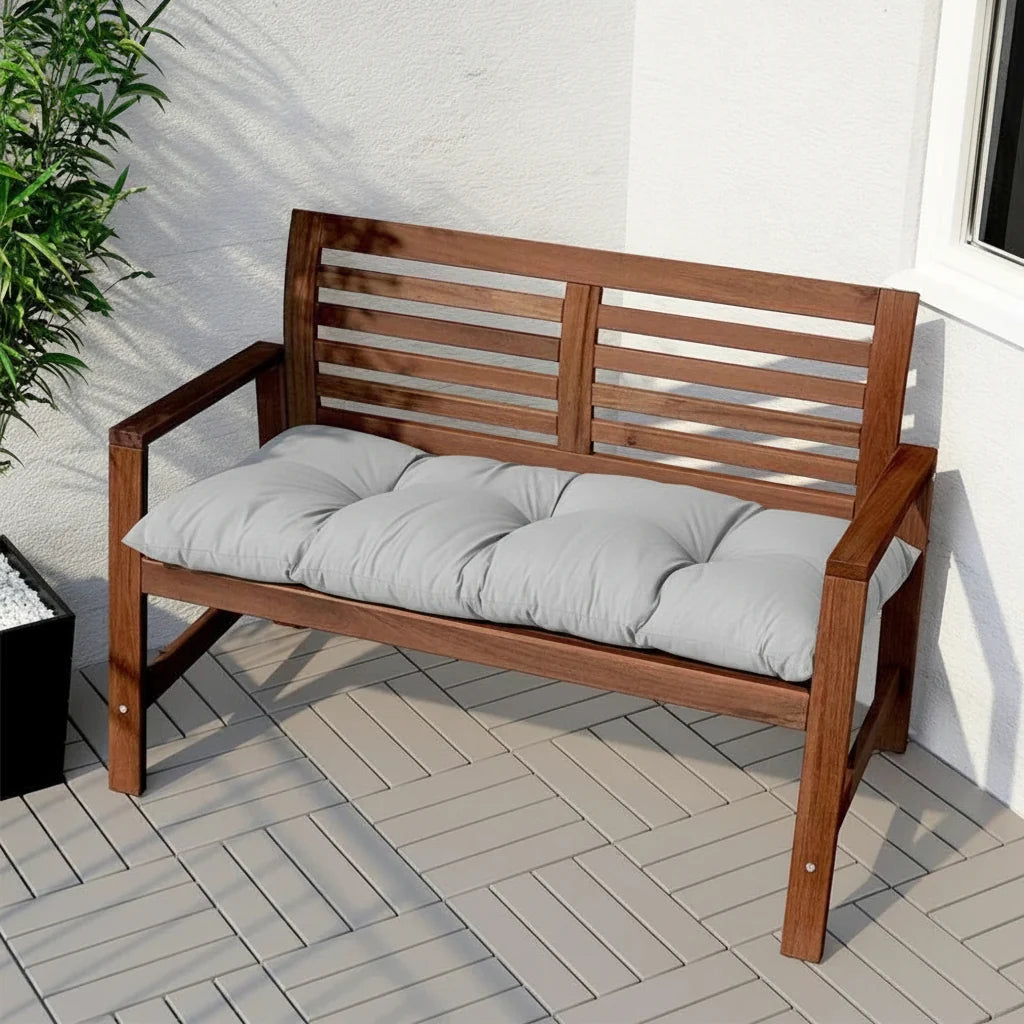 Outdoor Bench Cushion Quilted Weather-Resistant Breathable Fabric