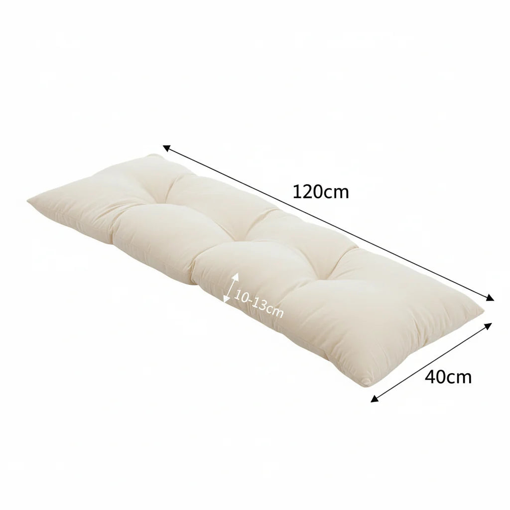 Outdoor Bench Cushion Quilted Weather-Resistant Breathable Fabric