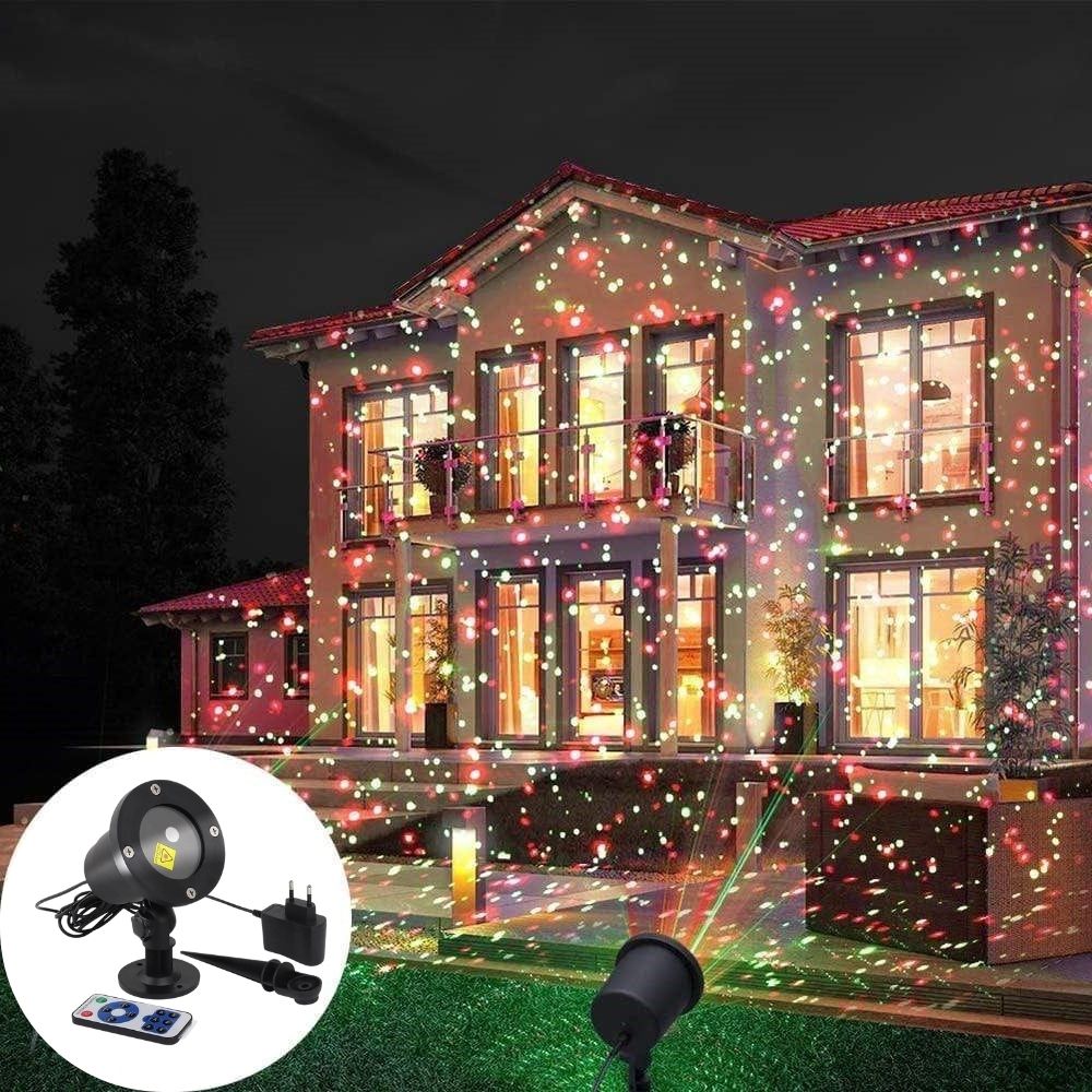 Outdoor Christmas Projector Moving Patterns Weather-Resistant 3,014 Sq Ft Coverage