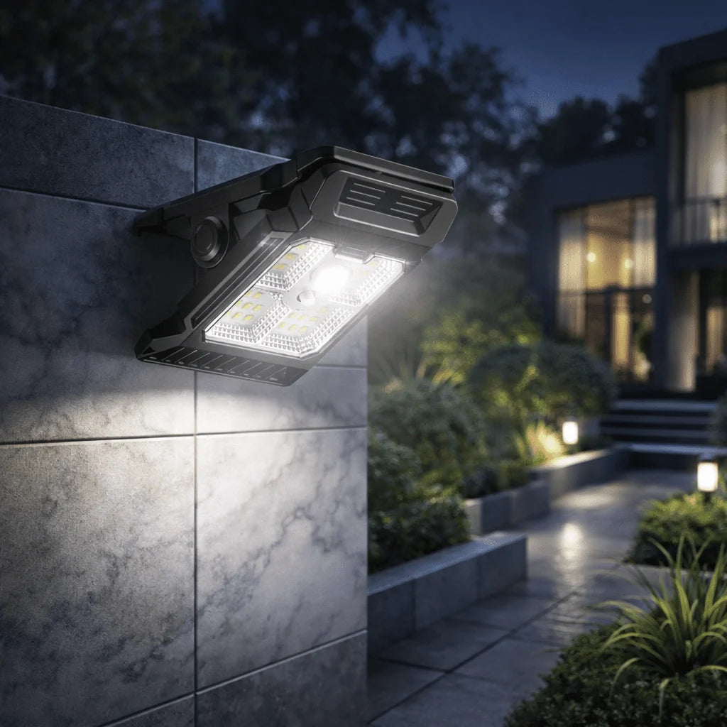 Outdoor Clip Light Solar-Powered Motion-Activated Weather-Resistant