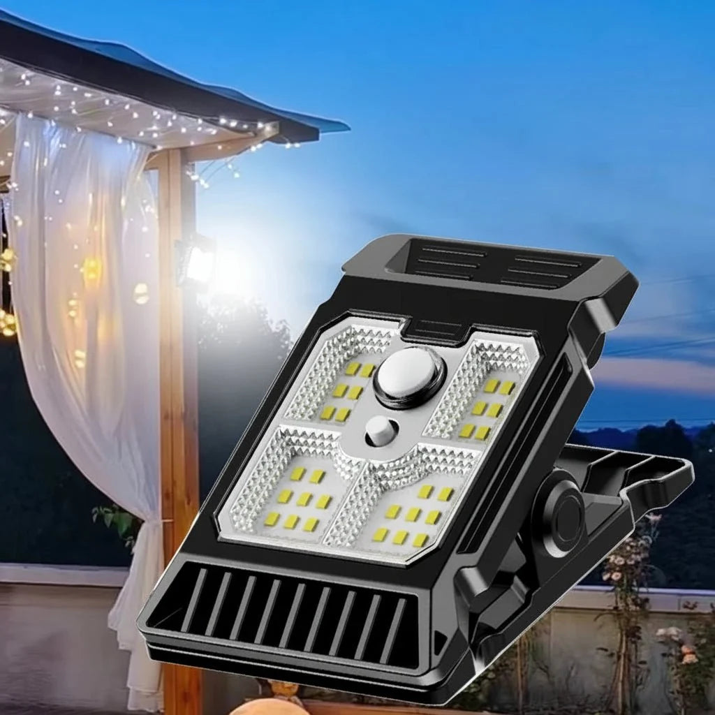 Outdoor Clip Light Solar-Powered Motion-Activated Weather-Resistant
