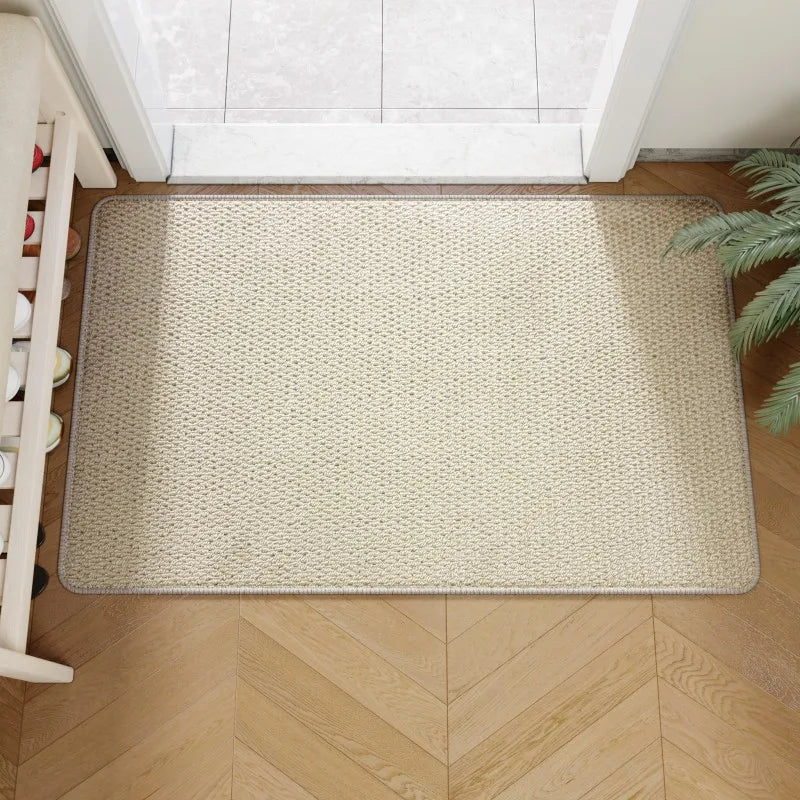 Outdoor Doormat Faux Jute Weave Weather-Resistant & Non-Slip