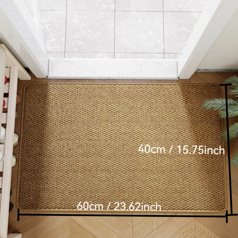 Outdoor Doormat Faux Jute Weave Weather-Resistant & Non-Slip