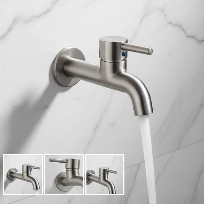 Outdoor Faucet Wall-Mounted 304 Stainless Steel Rust-Resistant