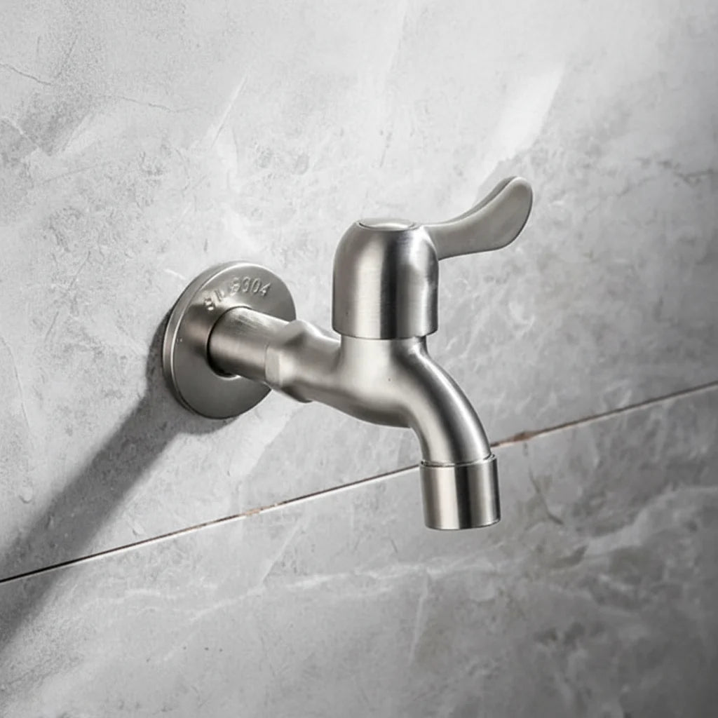 Outdoor Faucet Wall-Mounted 304 Stainless Steel Rust-Resistant