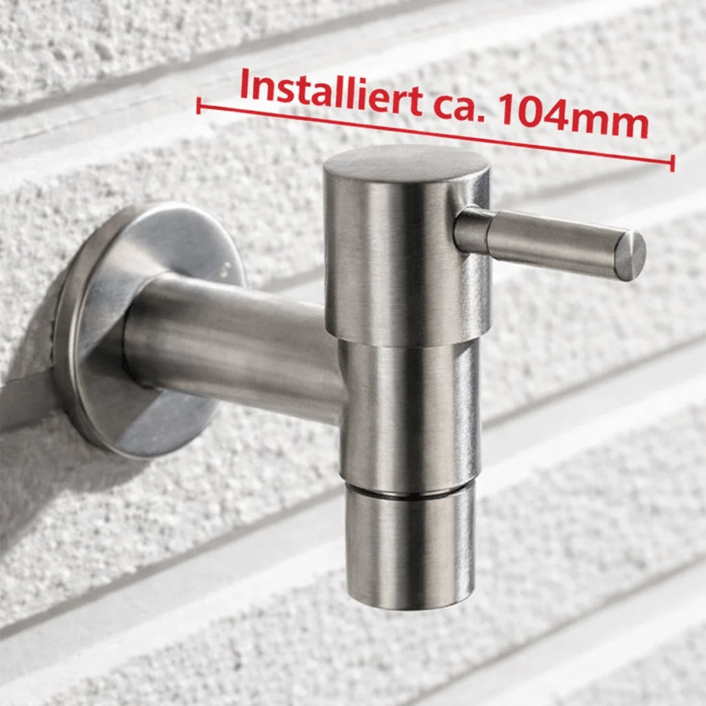 Outdoor Faucet Wall-Mounted 304 Stainless Steel Rust-Resistant