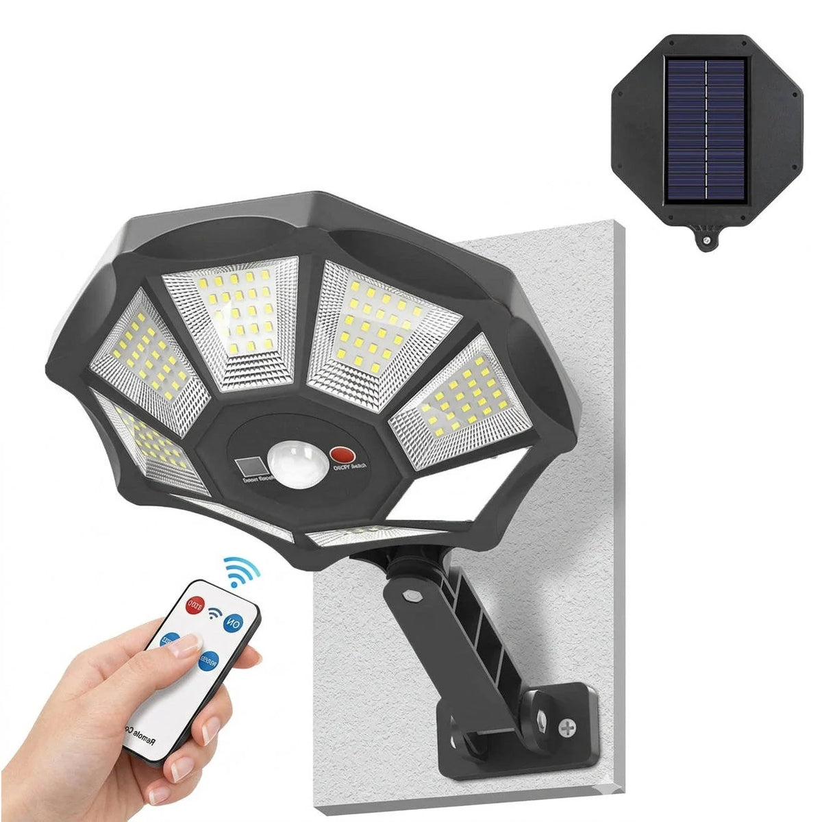 Outdoor Flood Light Solar Motion Sensor Dual Adjustable Heads