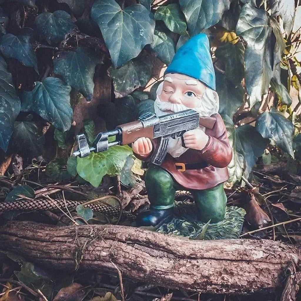 Outdoor Gnome Statue Hand-Finished Resin & UV-Stable Paint