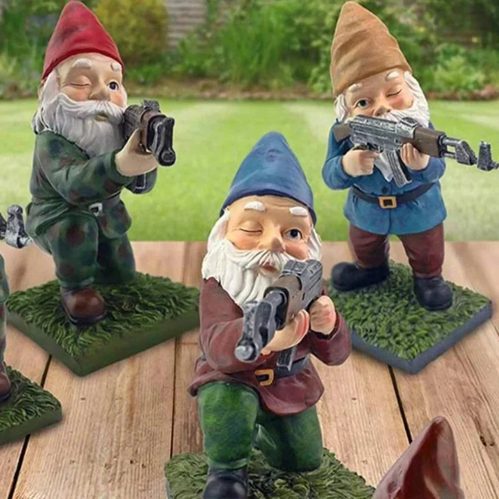 Outdoor Gnome Statue Hand-Finished Resin & UV-Stable Paint