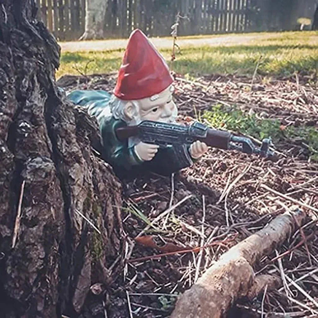 Outdoor Gnome Statue Hand-Finished Resin & UV-Stable Paint