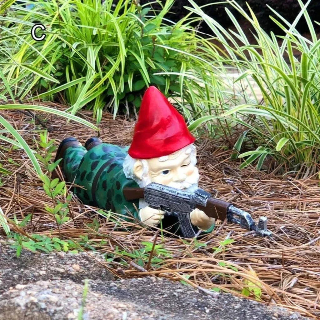 Outdoor Gnome Statue Hand-Finished Resin & UV-Stable Paint