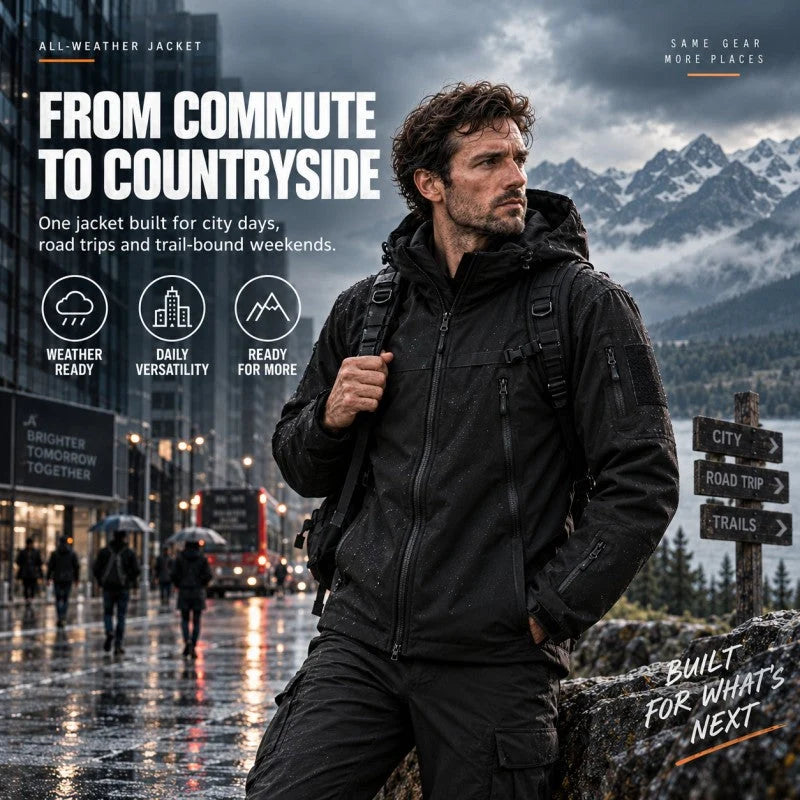 Outdoor Jacket Windproof Water-Resistant Insulated