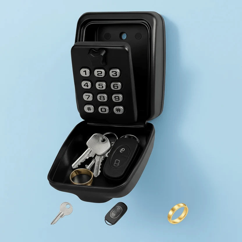 Outdoor Key Safe Weatherproof Zinc Alloy With Mounting Kit