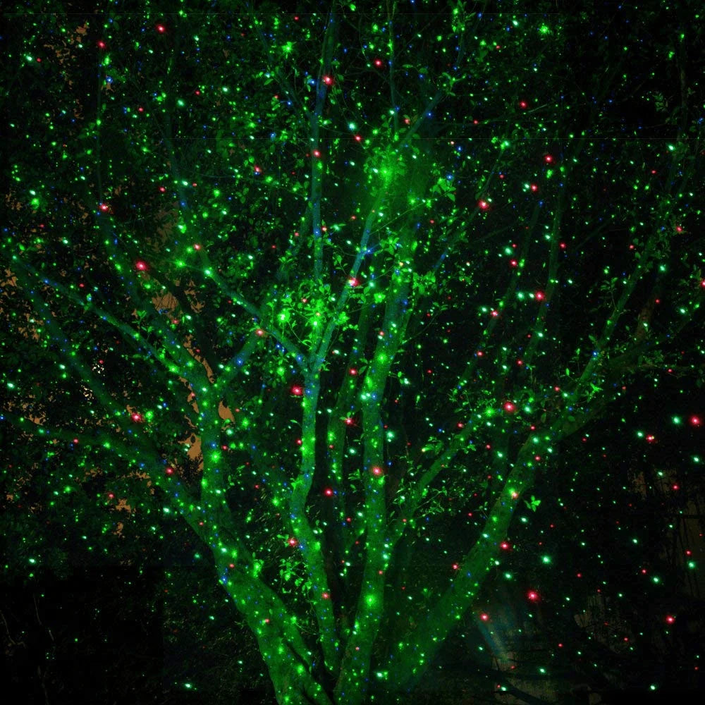 Outdoor Laser Projector Red & Green Remote & Timer