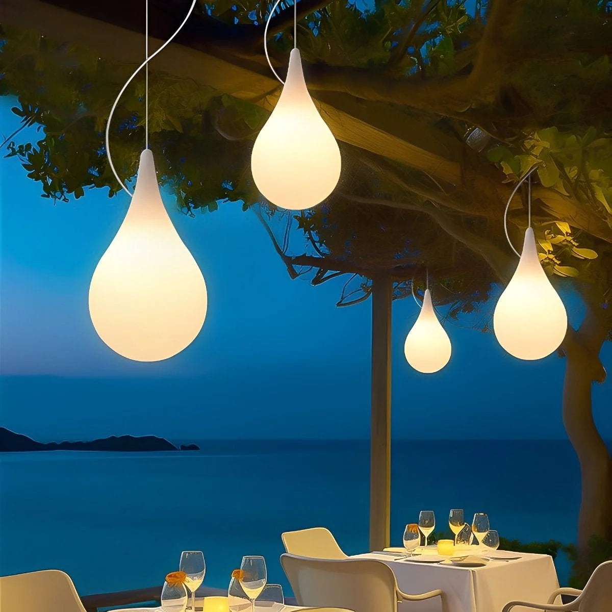 Outdoor Pendant Light IP65-Rated LED RGB