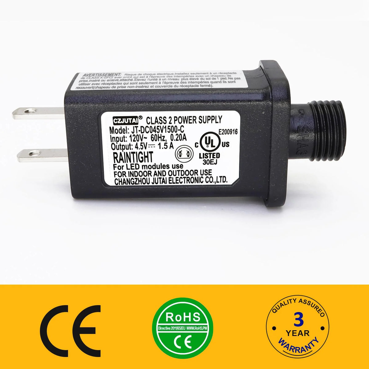 Outdoor Power Adapter 4.5 V DC Regulated IP44