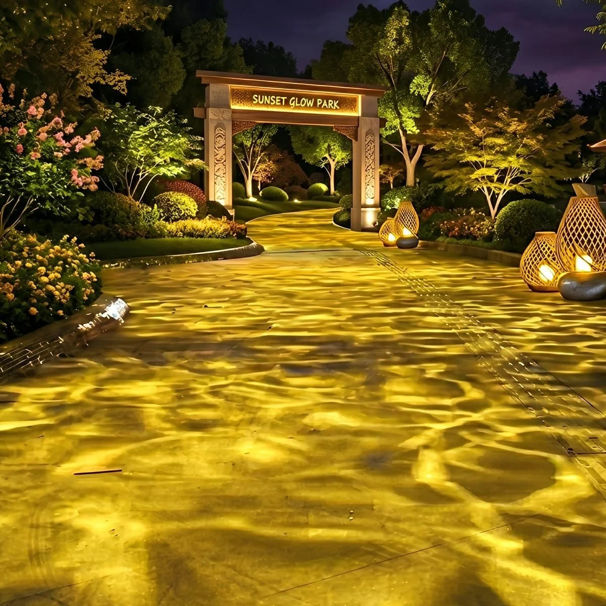 Outdoor Projector Spotlight Water Ripple Effect IP65 Weather-Resistant