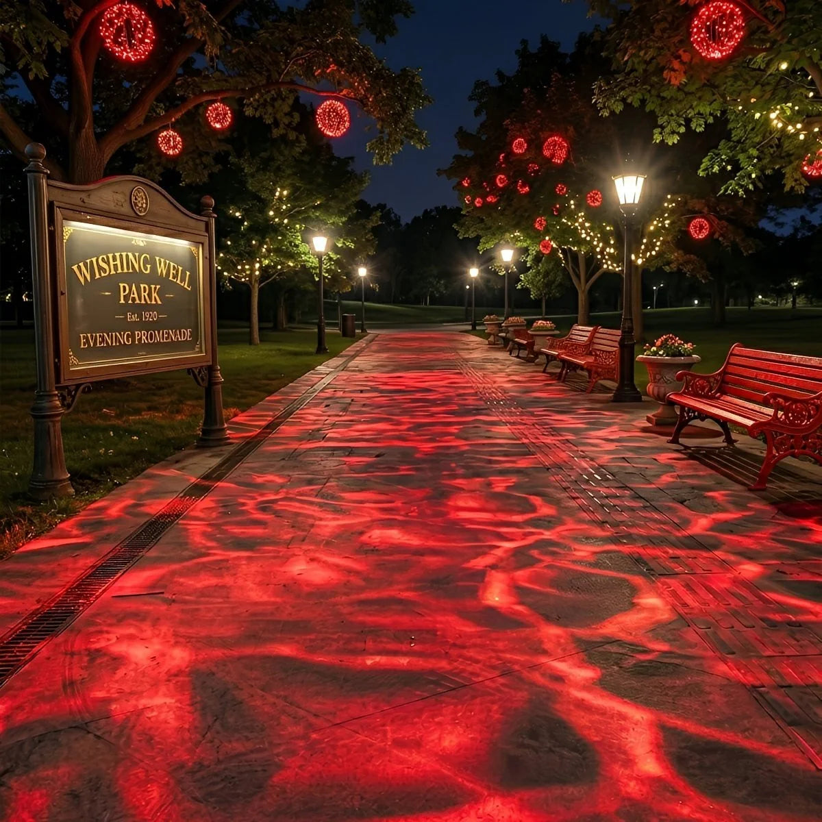 Outdoor Projector Spotlight Water Ripple Effect IP65 Weather-Resistant