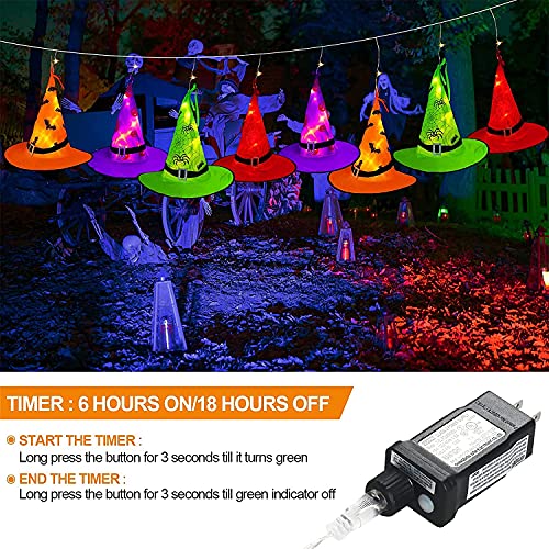 Outdoor String Lights Witch Hat 44 Foot Warm White