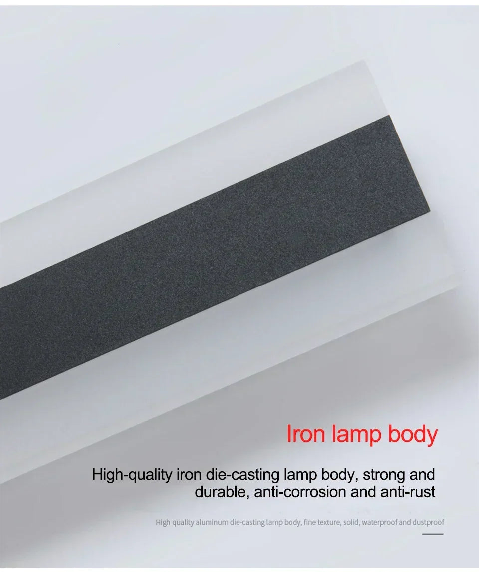 Outdoor Wall Lamp LED IP65 Weatherproof Iron & Acrylic