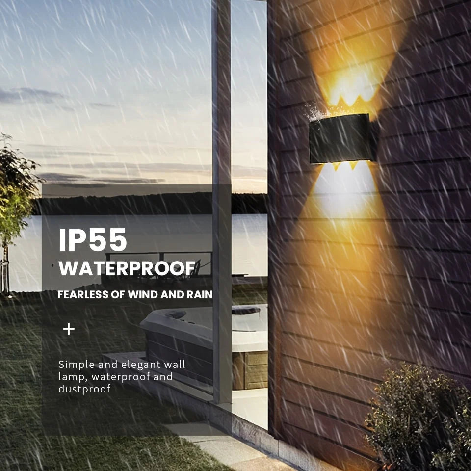 Outdoor Wall Light Dual Beam Integrated LED IP55