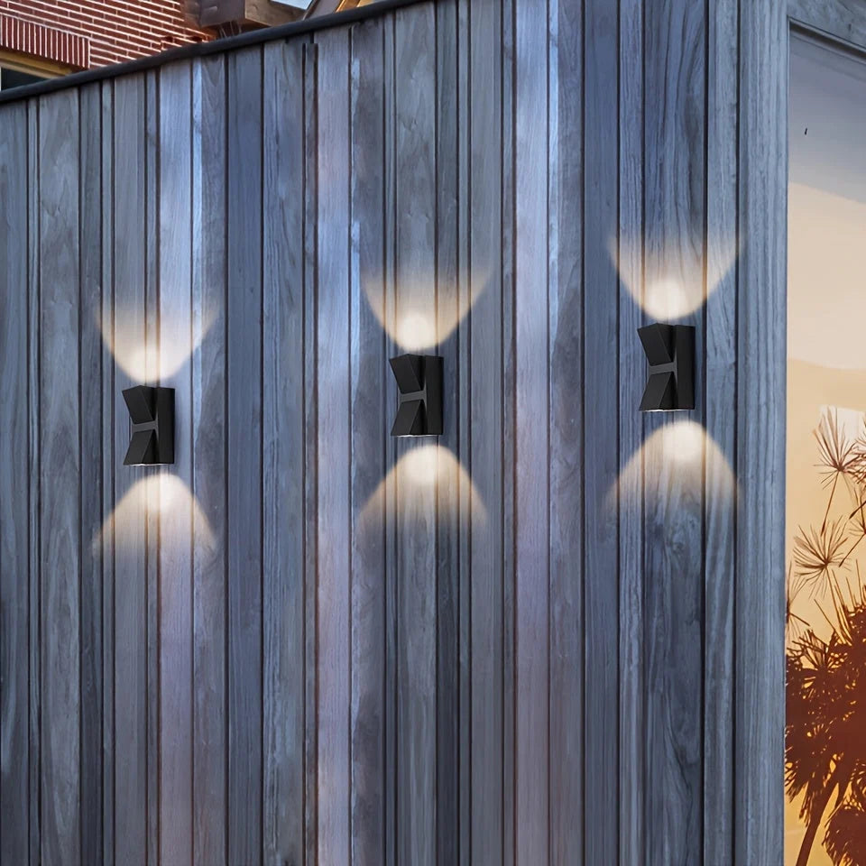 Outdoor Wall Light Dual Output Weatherproof Patterned Face