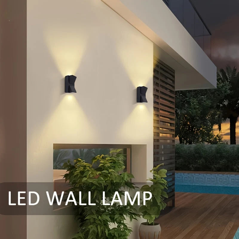 Outdoor Wall Light Dual Output Weatherproof Patterned Face