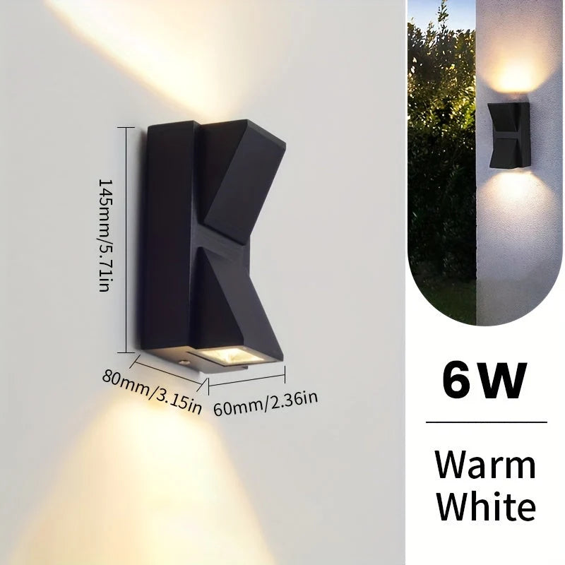 Outdoor Wall Light Dual Output Weatherproof Patterned Face