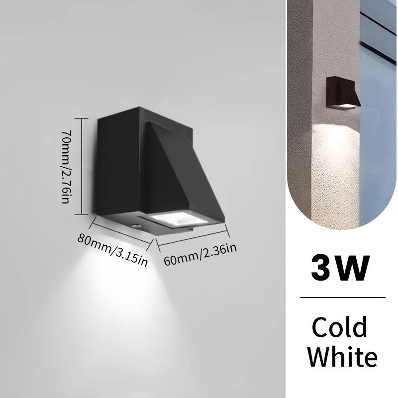Outdoor Wall Light Dual Output Weatherproof Patterned Face