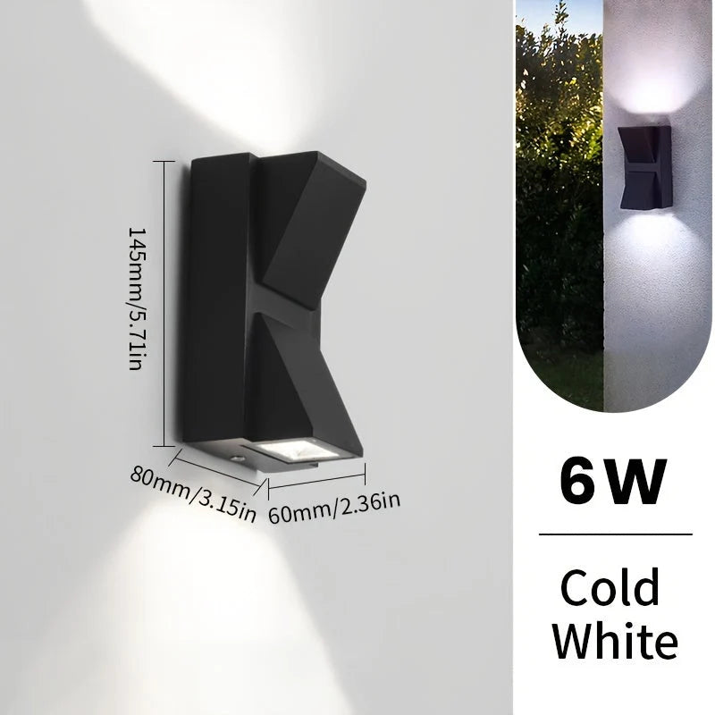 Outdoor Wall Light Dual Output Weatherproof Patterned Face