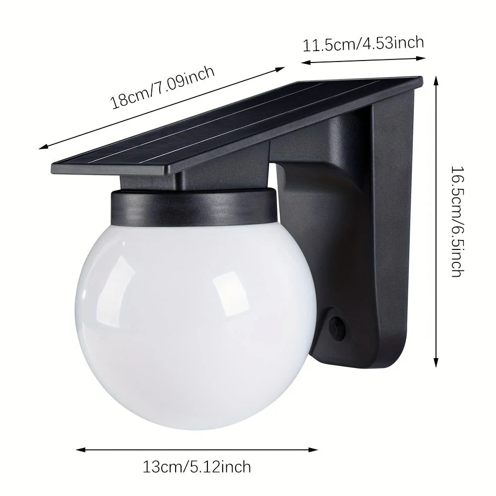 Outdoor Wall Light Solar-Powered & Dimmable