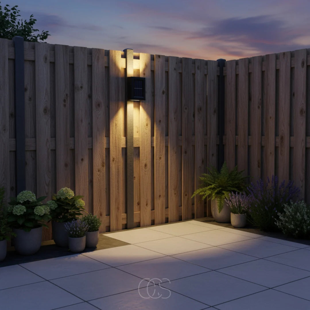 Outdoor Wall Light Solar Powered Dusk Activated IP65 Waterproof