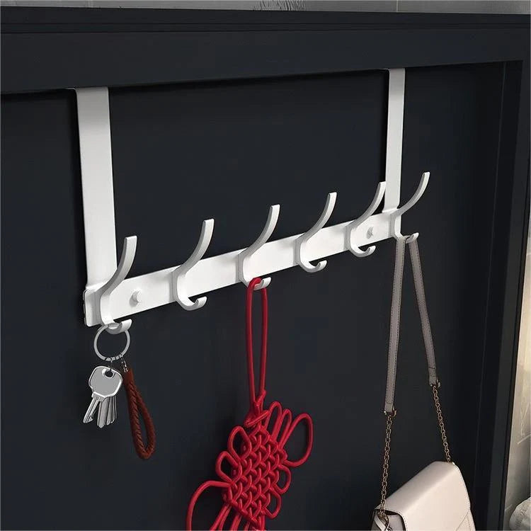 Over-the-Door Coat Rack No-Drill Multi-Hook Storage