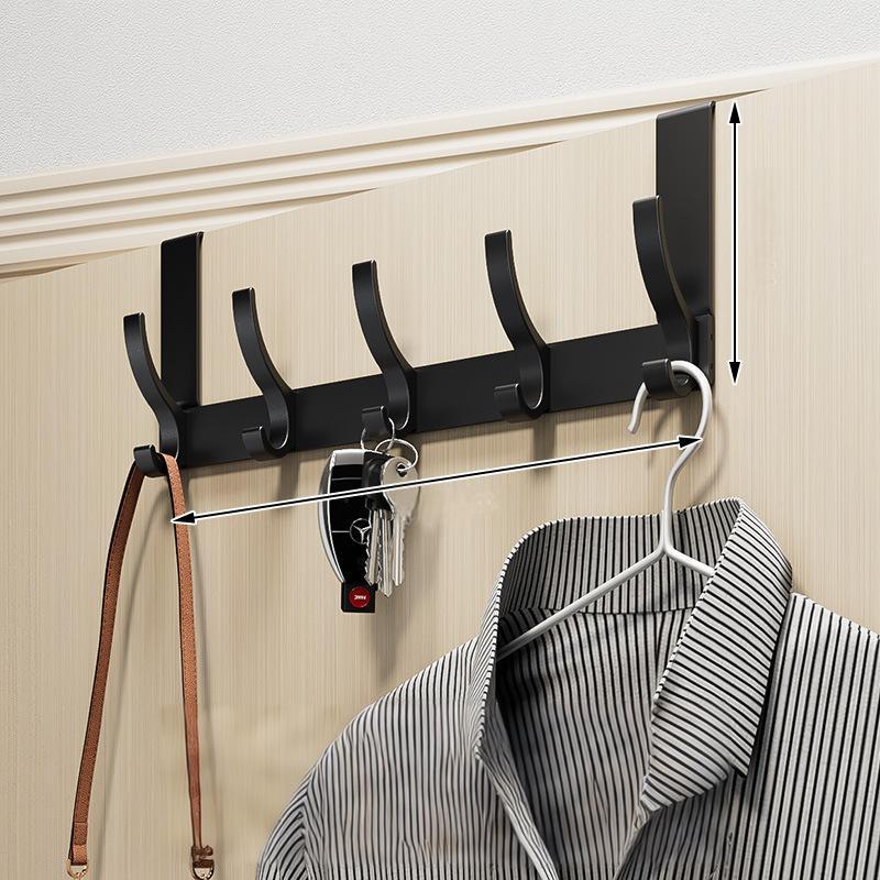 Over-the-Door Coat Rack No-Drill Multi-Hook Storage