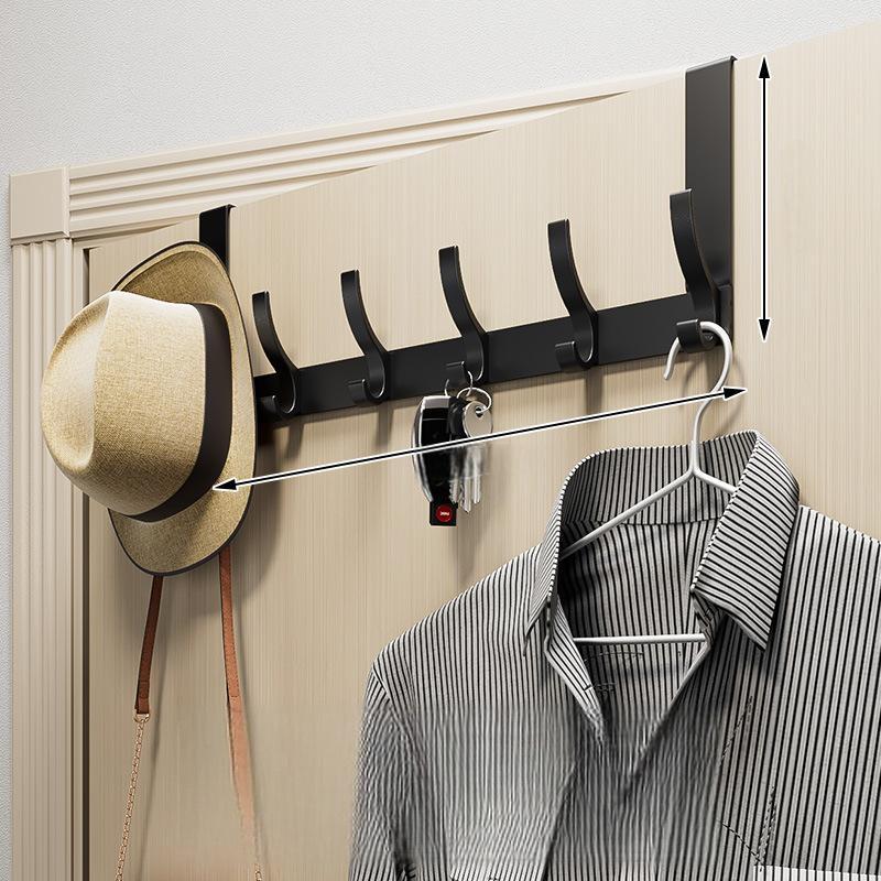 Over-the-Door Coat Rack No-Drill Multi-Hook Storage