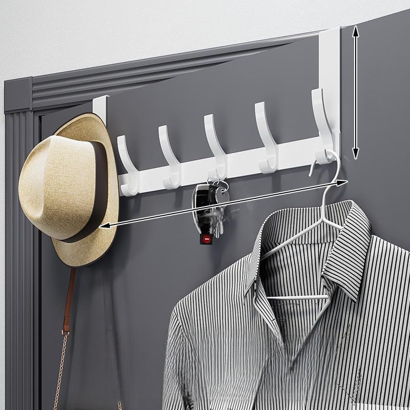 Over-the-Door Coat Rack No-Drill Multi-Hook Storage