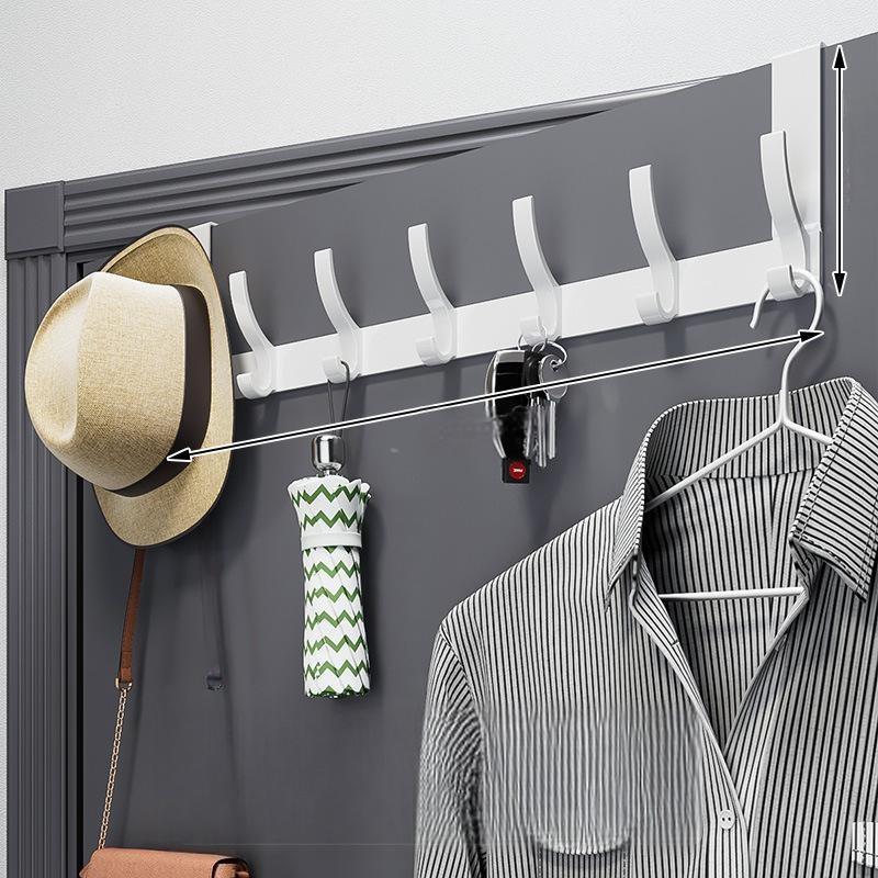 Over-the-Door Coat Rack No-Drill Multi-Hook Storage